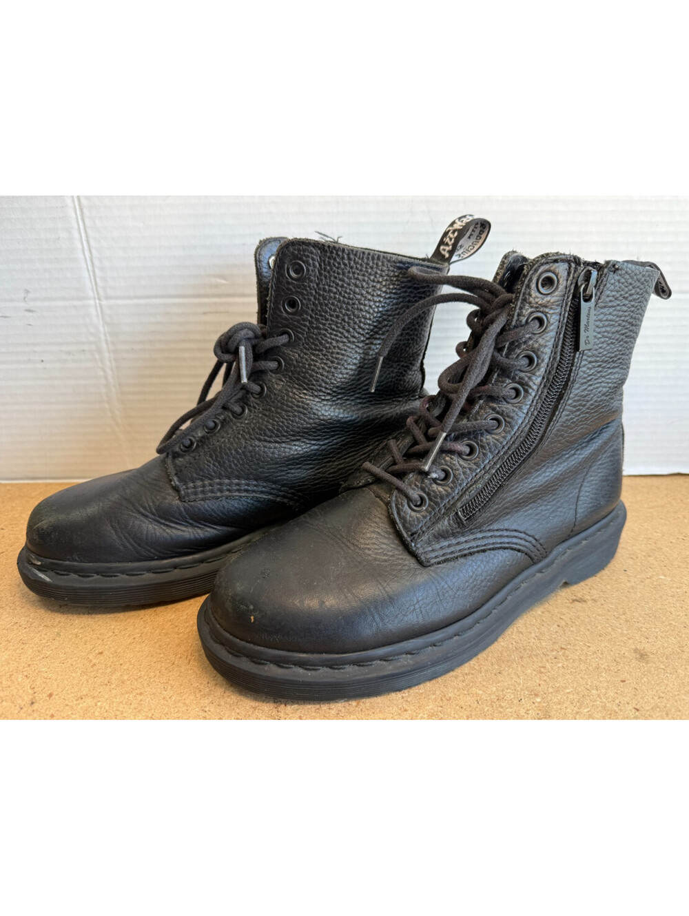 Dr. Martens 1460 Pascal Soft Leather with Zipper Combat Boot (US W7 EU 38)